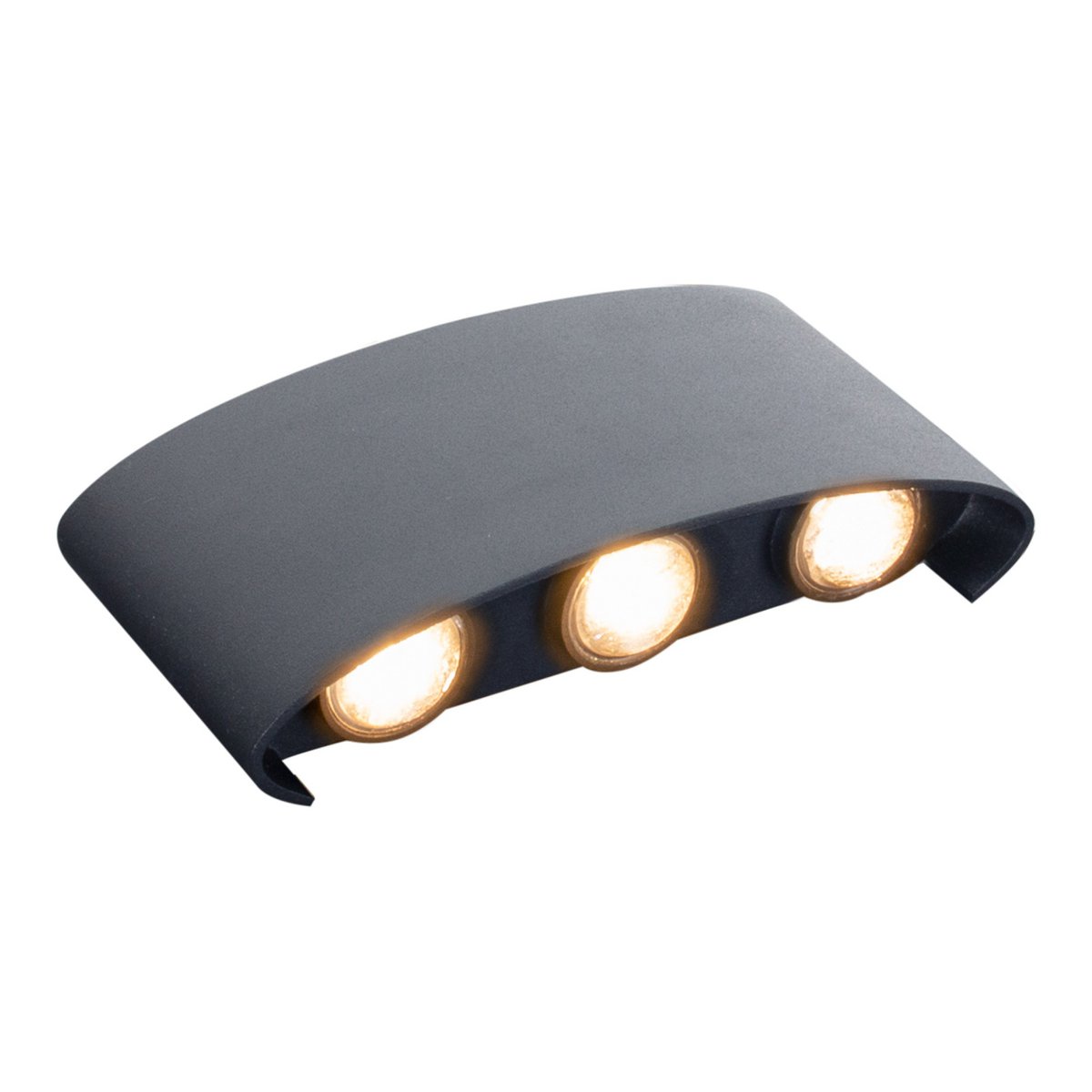 LED Outdoor Wall Lamp "Auron", made of metal in anthracite, with integrated LED