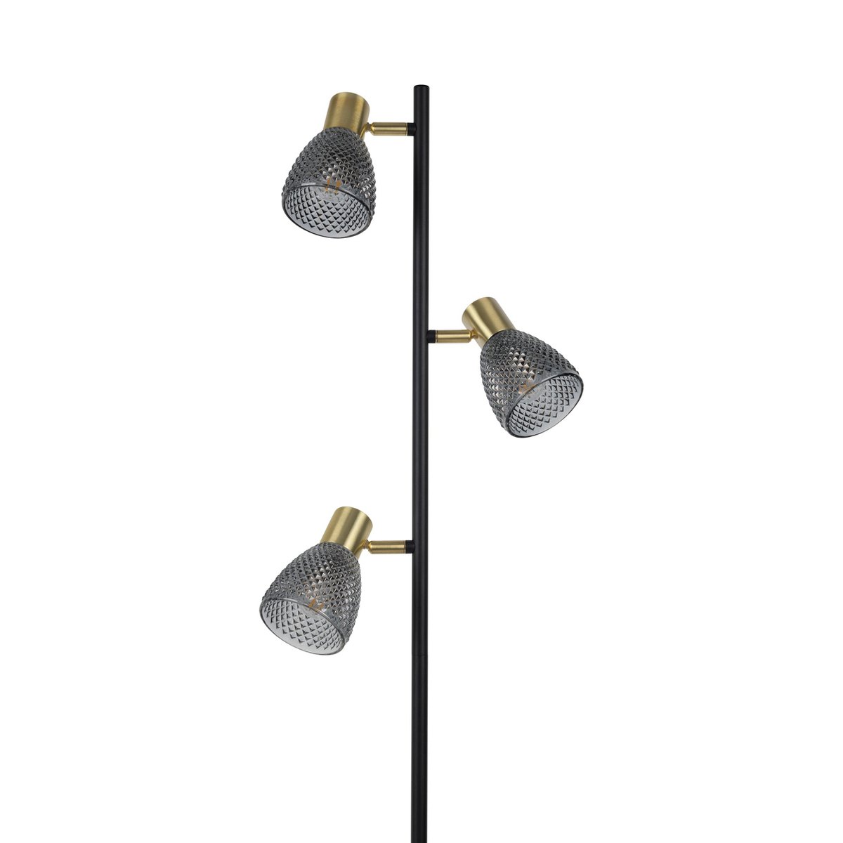 Vloerlamp Lindita 154 cm zwart metaal glas
