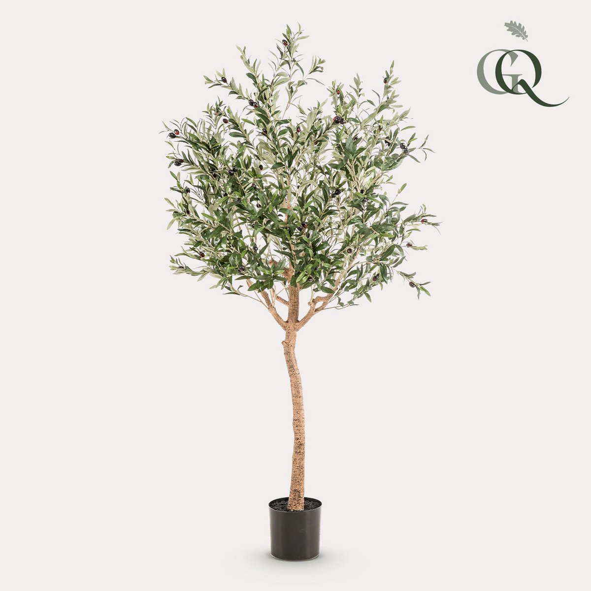 Kunst Olijfboom 180 cm groen zilver