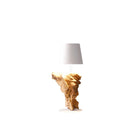 Tafellamp 29 cm naturel/wit LED batterij
