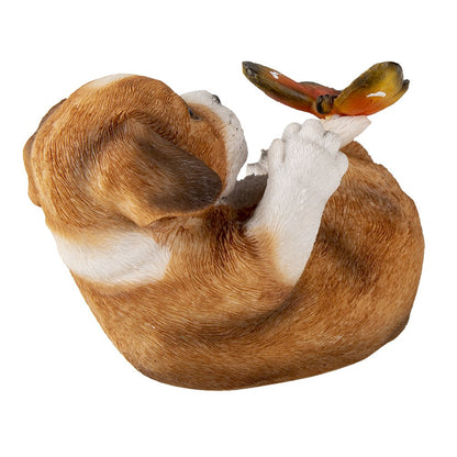 Figurine Dog 14x9x10 cm Brown Plastic Home Decor