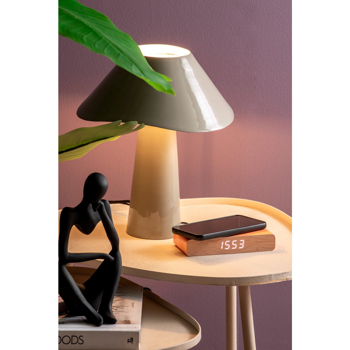 Tafellamp Ameno 28 cm grijs ijzer