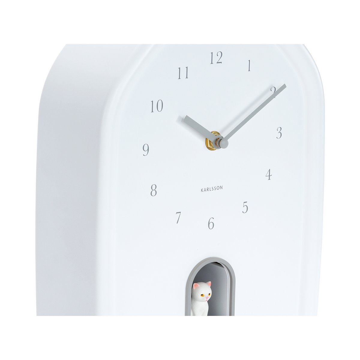 Wandklok huisvorm 29 cm wit