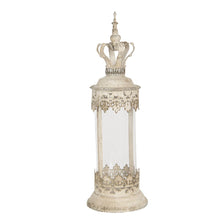 Lantaarn 17x55 cm beige glas goud