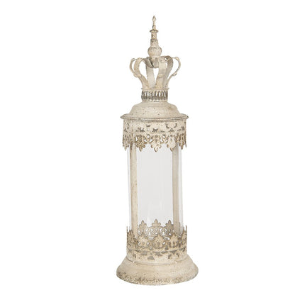 Lantaarn 17x55 cm beige glas goud