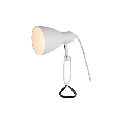 Klemtafellamp Mara 28 cm mat wit metaal E14