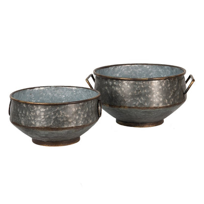 Plant Holder Gray Metal Plant Pot