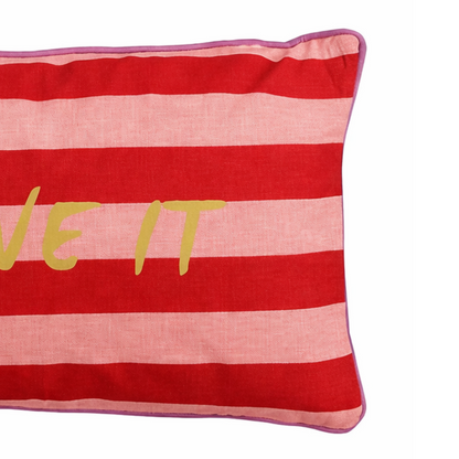 Sierkussen 55x35x10 cm rood roze