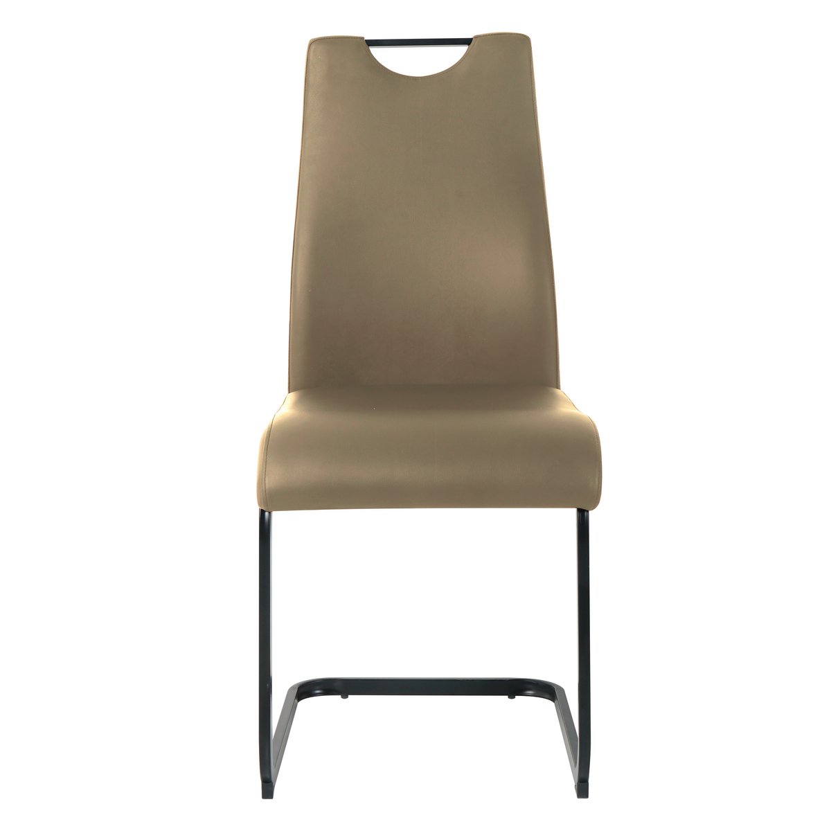 Sledestoelen set van 2 kunstleer zwart