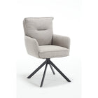 Fauteuil structuurstof grijs draaibaar