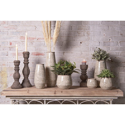 Bloempot Ø14 cm keramiek groen beige