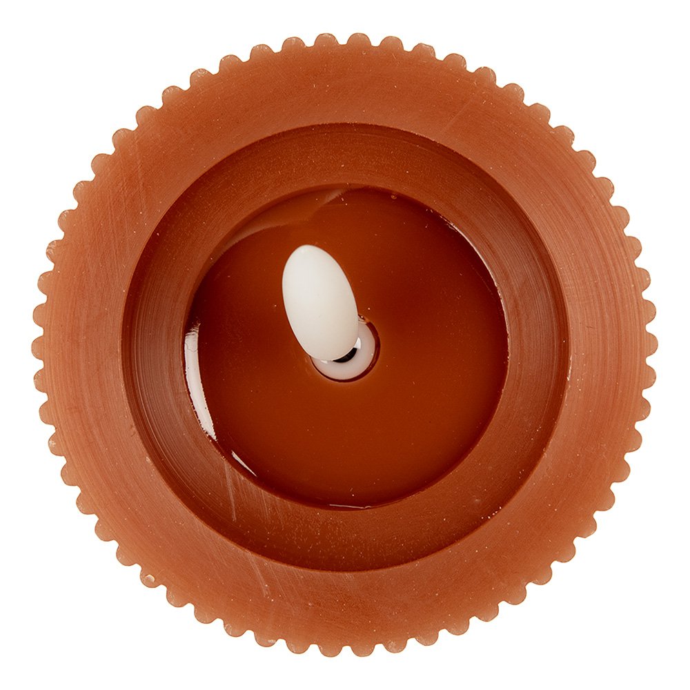LED kaars Ø 8x13 cm bruin wax
