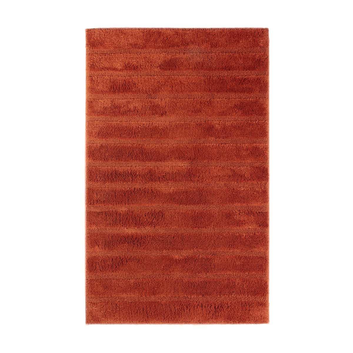 Badmat 60x100 cm katoen terracotta antislip