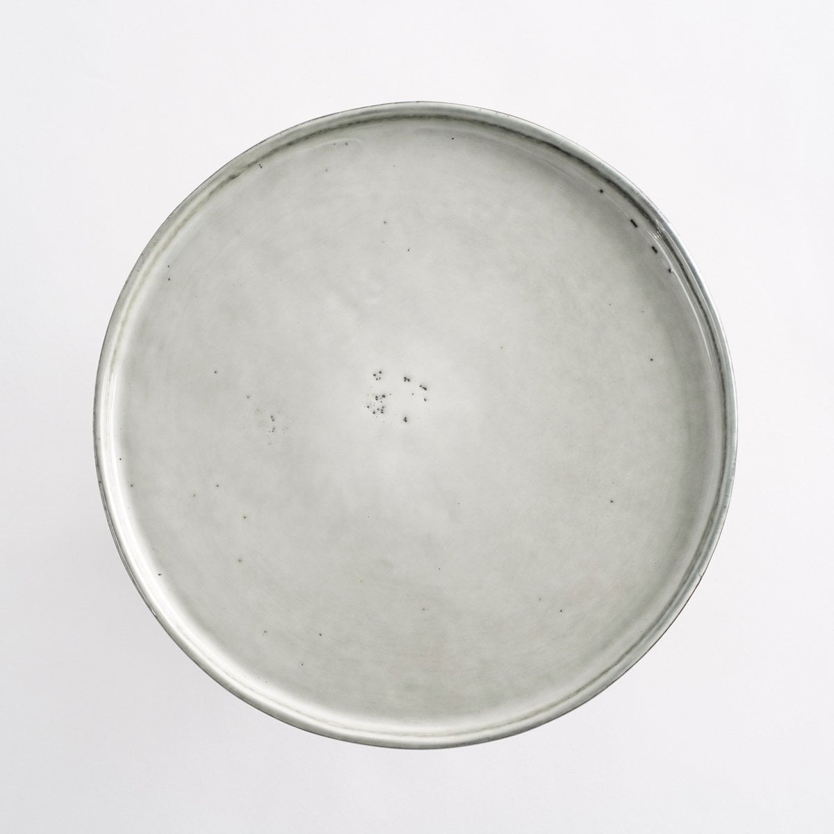 Taartplateau 27 cm keramiek lichtgrijs