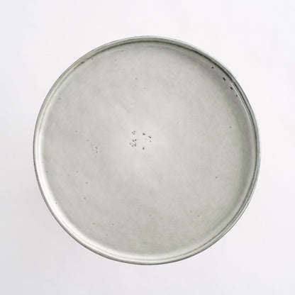 Taartplateau 27 cm keramiek lichtgrijs