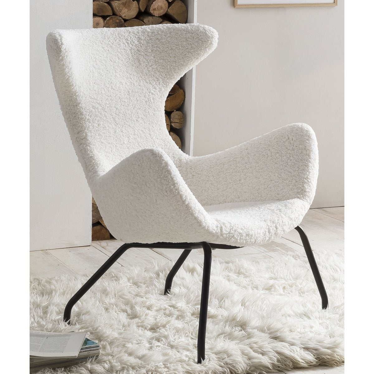 Fauteuil teddybont wit 77x62x95 cm
