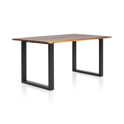 Eettafel acaciahout 160x85x77 cm boomrand