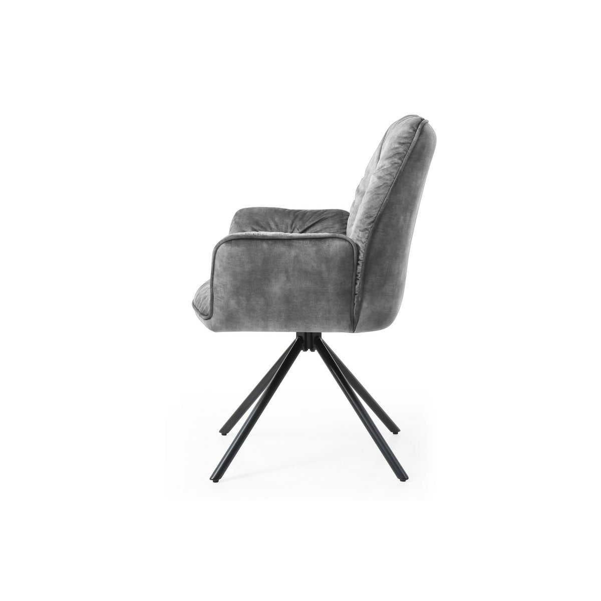 Armchair with 360° swivel function, grey