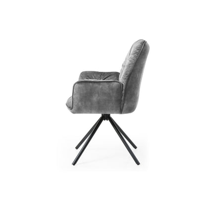 Armchair with 360° swivel function, grey