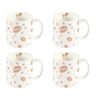 Coffee bean mugs - set of 4