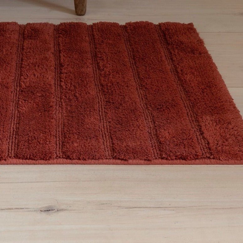 Toiletmat 59x59 cm katoen terracotta