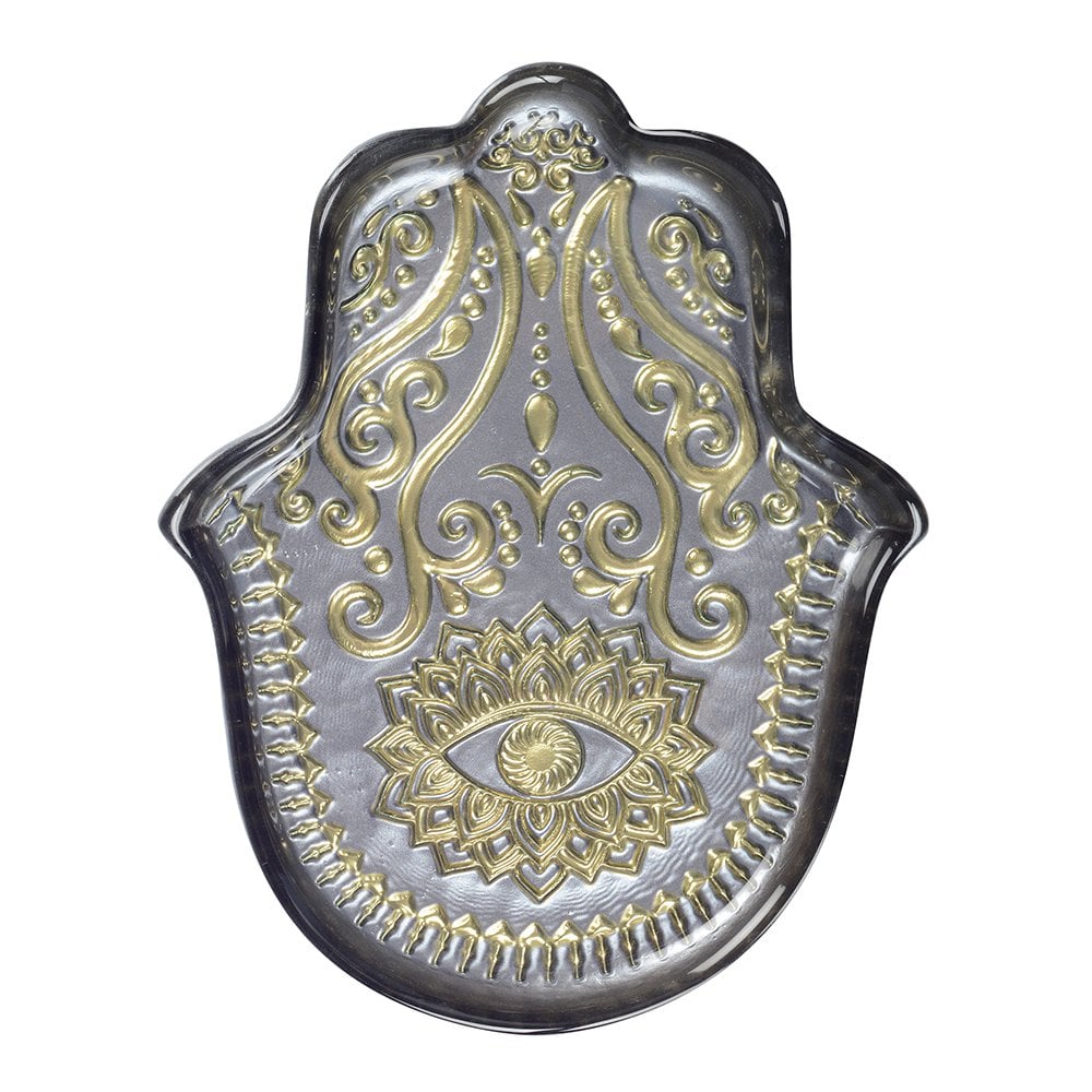 Serveerschaal zilver 21x17x3 cm glas