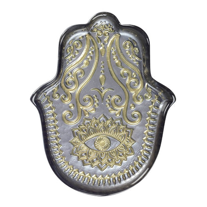Serveerschaal zilver 21x17x3 cm glas