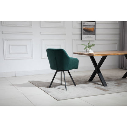 Fauteuil dennengroen draaibaar 61x62x85 cm