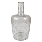 Vaas Ø 21x38 cm glas transparant grijs