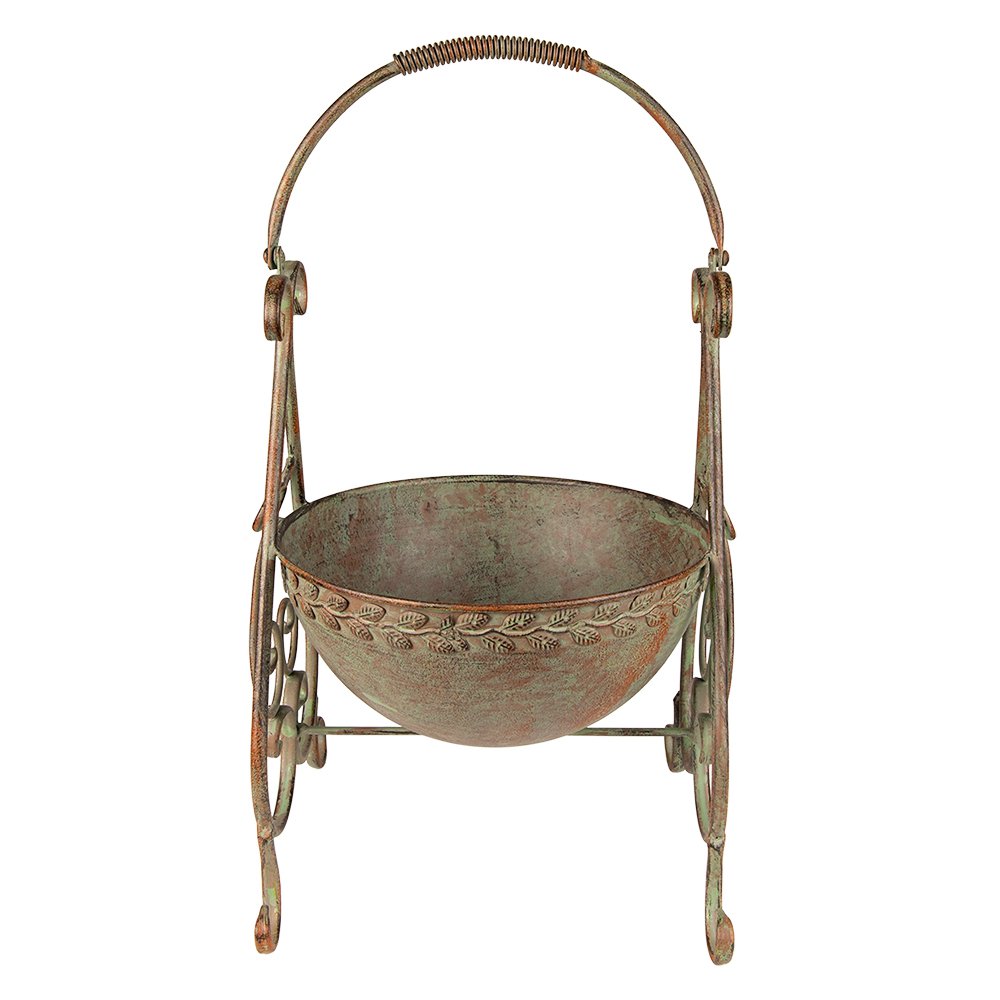 Plantenhouder 26x27x49 cm groen metaal