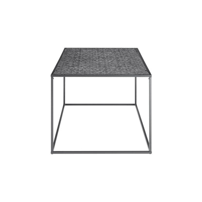 Salontafel 110x55x45 cm rookglas zwart