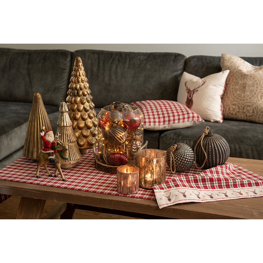 Christmas Decoration Christmas Tree 32 cm Gold-Colored Glass Christmas Tree