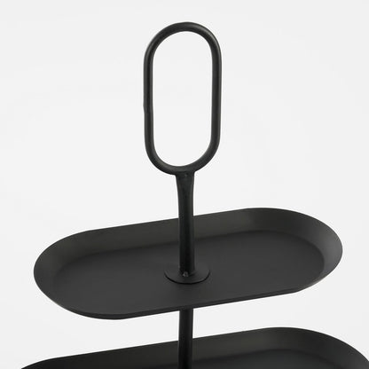 Etagere 3 laags metaal zwart 48x20x55 cm