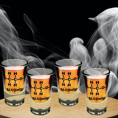 Mad Monkey - Shot Glasses with Alcohol Formula (set of 4)
