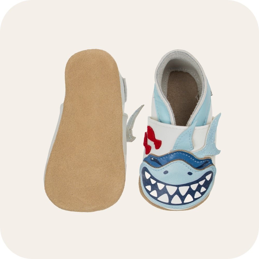 Babyslofjes leer Shark Tease 0-4 jaar
