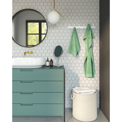 Wandkapstok 48 cm metaal wit