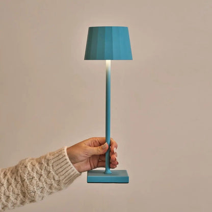 Tafellamp blauw oplaadbaar dimbaar 38 cm