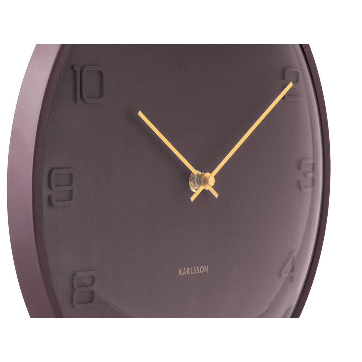 Wandklok 31 cm bruin metaal