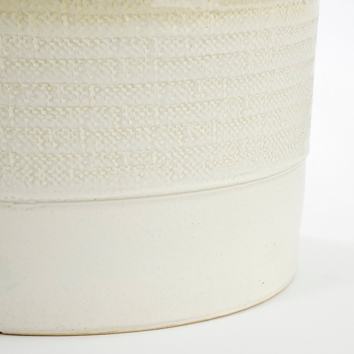 Bloempot aardewerk 22 cm crème