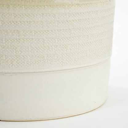 Bloempot aardewerk 22 cm crème