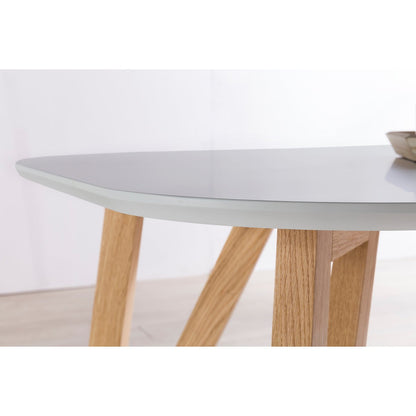 Eettafel 180x90x76 cm grijs eiken