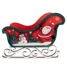 Decoratieslee hout rood 24x20x32 cm