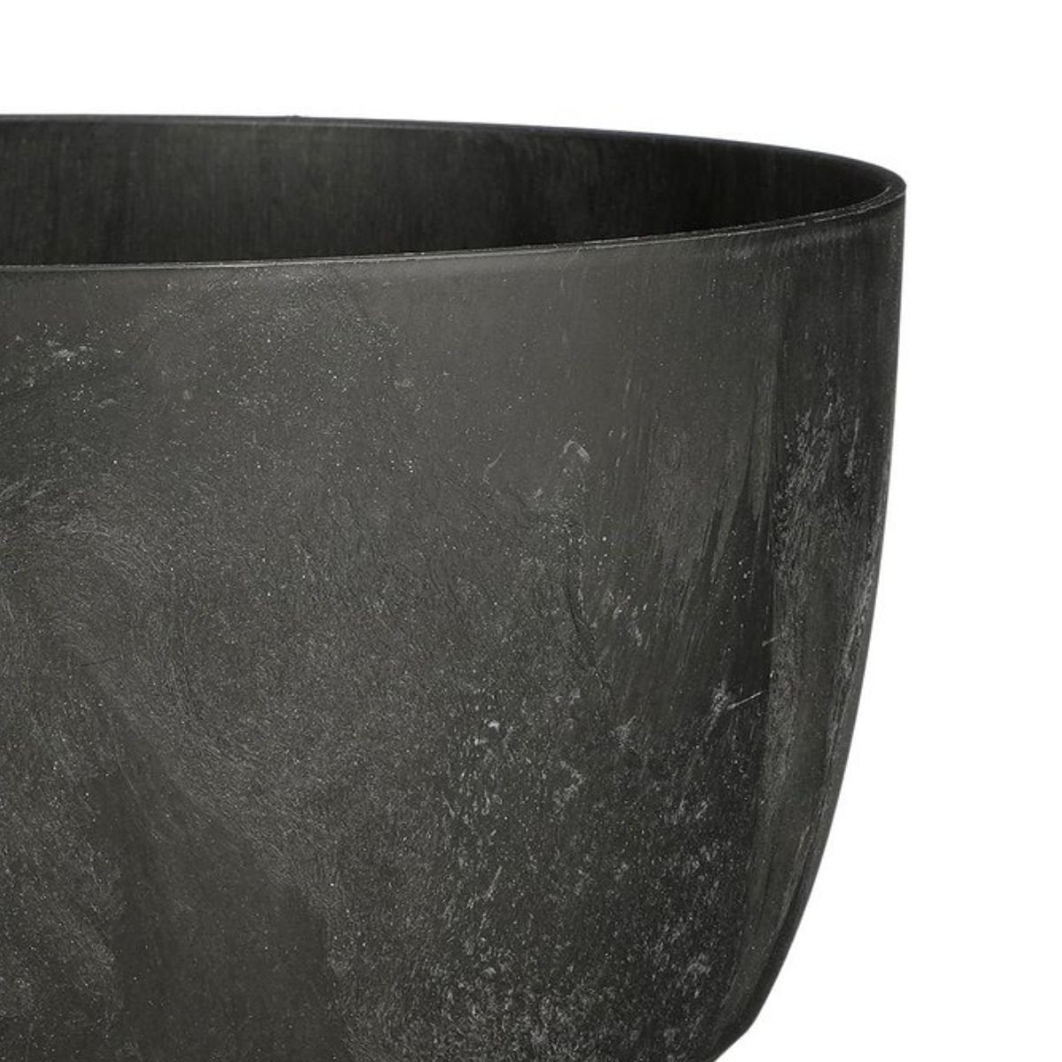 Plantenbak 33x18.5 cm zwart gerecycled plastic op poten