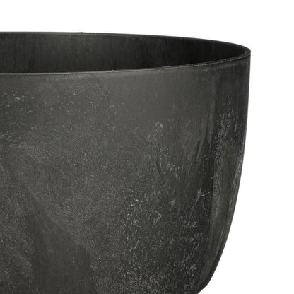 Plantenbak 33x18.5 cm zwart gerecycled plastic op poten
