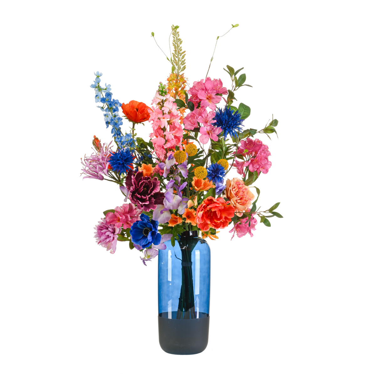 Kunstbloemen boeket XL 90 cm kleurrijk