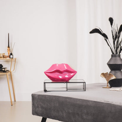 Vaas keramiek neon roze 21x19x11 cm