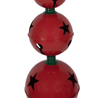 Kerstdecoratie beeld 31x193 cm metaal rood