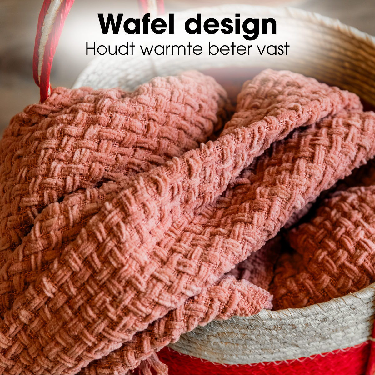Plaid roze 180x130 cm polyester