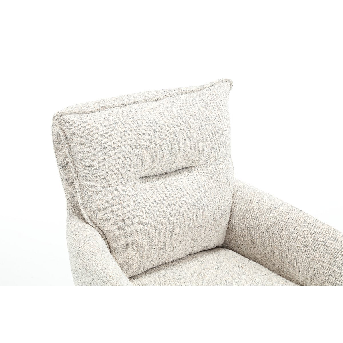 Fauteuil structuurstof beige 60x67x93 cm
