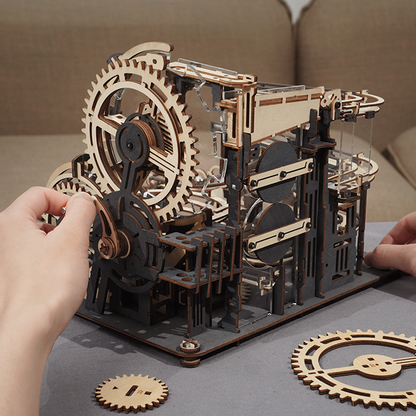 Knikkerbaan 3D houten puzzel 294 stukjes 32.5x21.4x22.8 cm